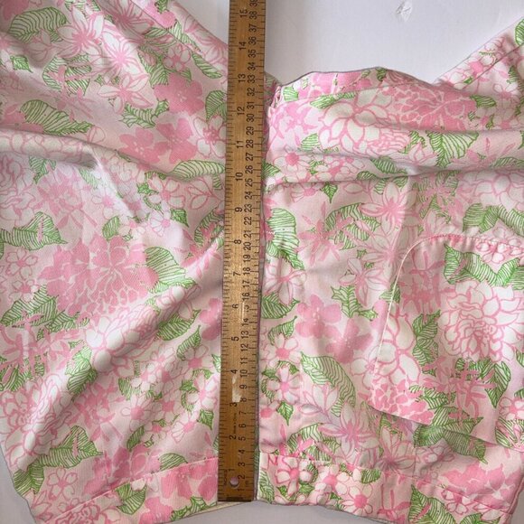 VINTAGE The Lilly Sportswear Division Lilly Pulitzer Trouser Pants Pink Green S - Picture 16 of 16